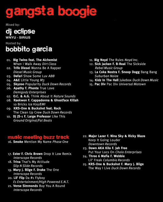tracklist