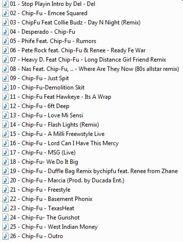 tracklist