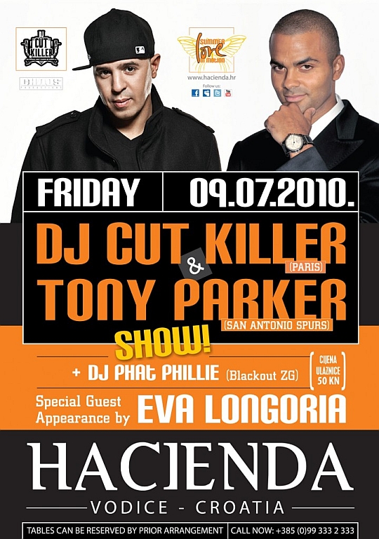DJ Cut Killer & Tony Parker Show @ Hacienda (Vodice)