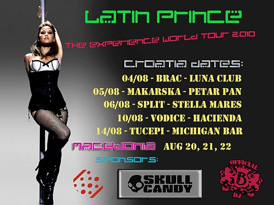 DJ Latin Prince summer tour in Croatia