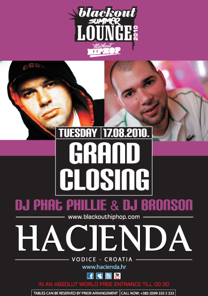 Blackout Summer Lounge Presents: Grand Closing w/ DJ Phat Phillie & DJ Bronson