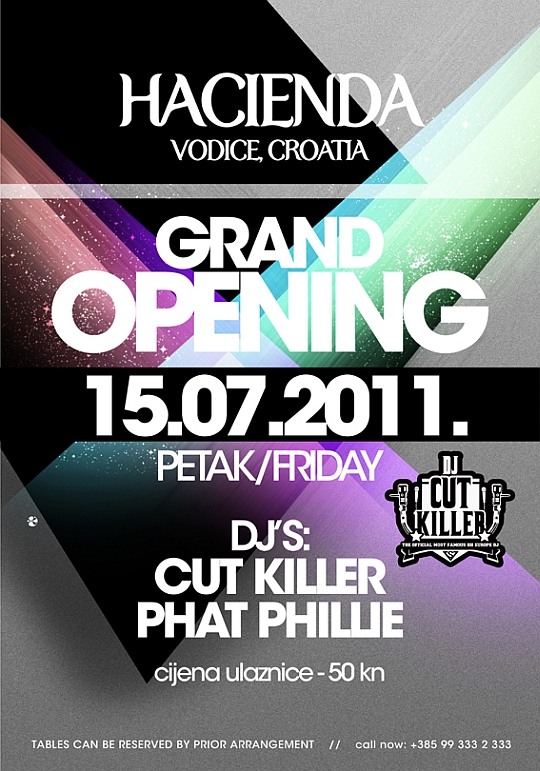 DJ Cut Killer & DJ Phat Phillie @ Hacienda Grand Opening (Vodice)