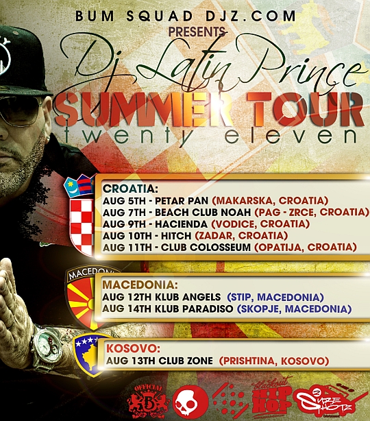 DJ Latin Prince Summer 2011 Dates