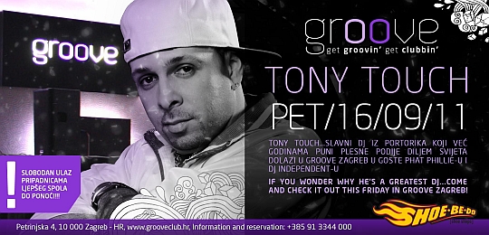 I wonder why he’s the greatest DJ? This Friday @ Groove Club Zagreb Mr. Tony Touch!