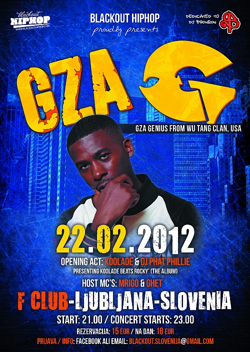 GZA Live @ F Club (Ljubljana)