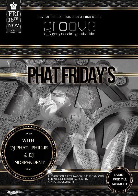 Phat Fridays večeras u klubu Groove!