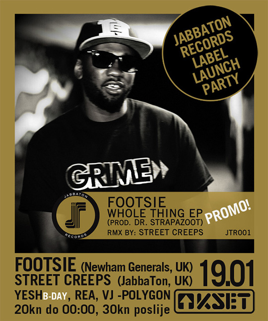Footsie (Newham Generals) Live @ Jabbaton Record Label Launch Party (KSET, Zagreb)