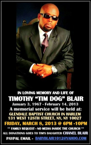 Tim Dog Memorial Service Announced