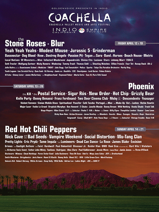 Coachella 2013 Lineup