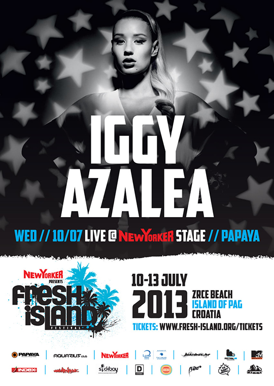Fresh Island presents: Iggy Azalea Live @ Papaya New Yorker Stage + more new names announced!