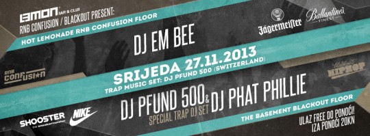 Trapped with DJ Pfund 500 @ Lemon, Zagreb (27.11.)