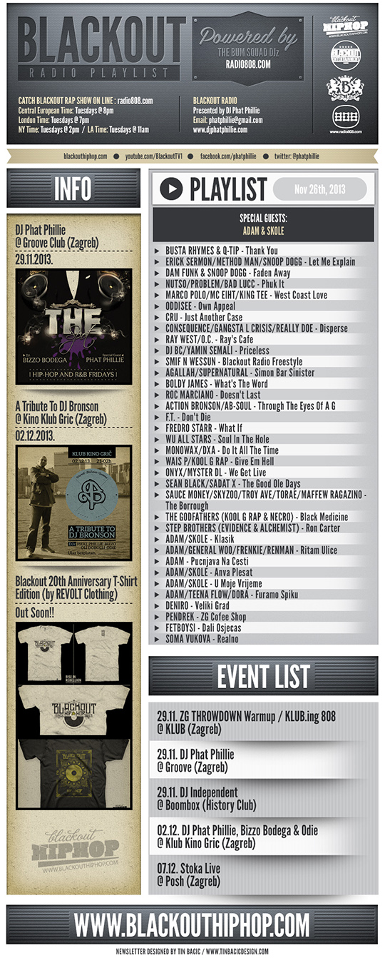 Blackout Rap Show Playlist & DL Links (Nov 26th, 2013)