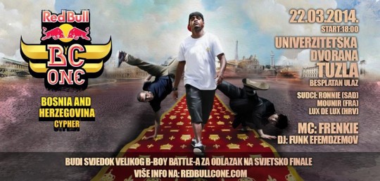 Red Bull BC One Cypher @ Univerzitetska dvorana, Tuzla (22.03.)