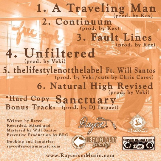 Rayce - A Traveling Man EP back