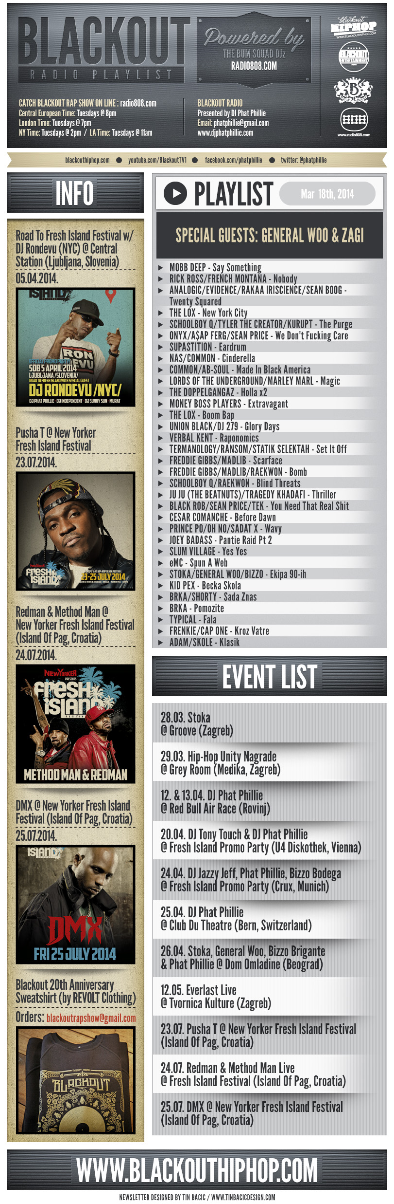 Blackout Rap Show – Playlist & DL Links (March 18th, 2014)