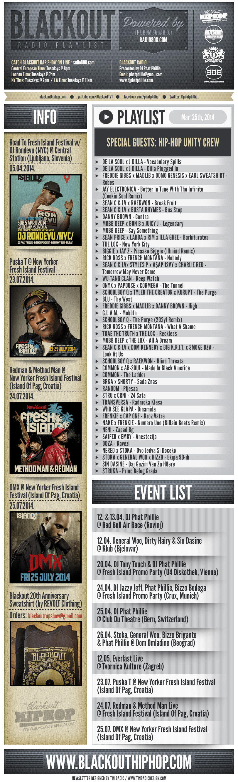 Blackout Rap Show – Playlist & DL Links ( March 25th, 2014)