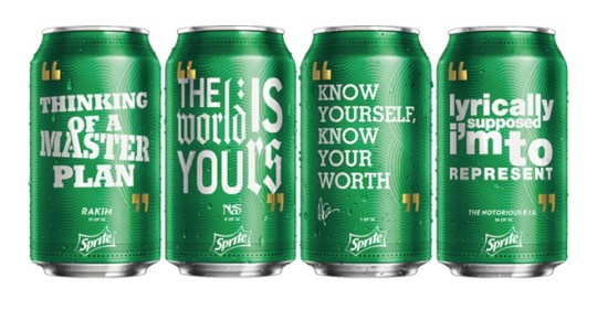 Drake, Nas, Biggie, Rakim Lyrics to Appear On Sprite Cans