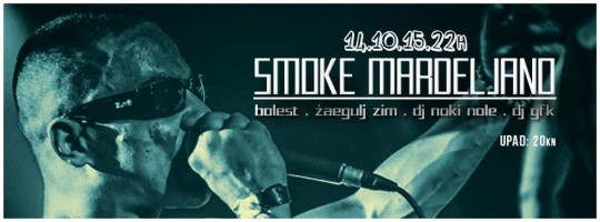 Rap Slušaonica: Smoke Mardeljano, Bolest & Žaegulj Zim Live @ Masters Club, Zagreb (14.10.)