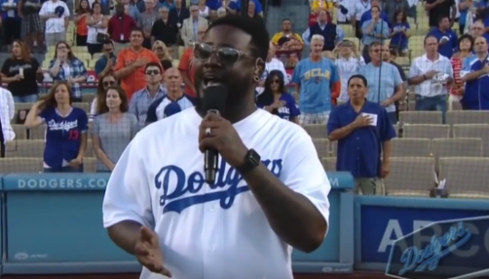 Video: T-Pain Sings The National Anthem @ The Dodgers Stadium
