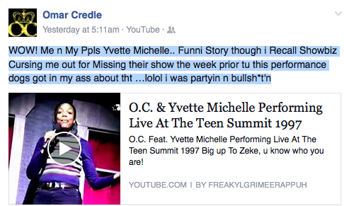 Video: Dig Of The Day: O.C. & Yvette Michelle Live At The Teen Summit (1997)