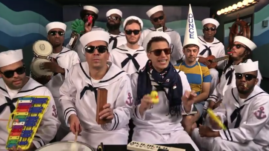 The Lonely Island, Jimmy Fallon & The Roots Perform "I'm On A Boat" with Classroom Instruments