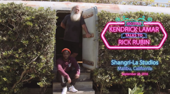 Video: Kendrick Lamar Talks to Rick Rubin for GQ