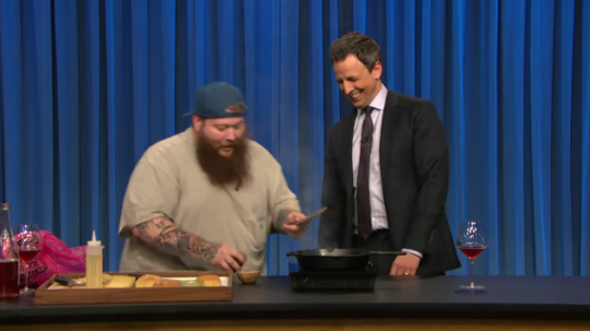Video: Action Bronson Teaches Seth Meyers How to Cook a Black Truffle Burger