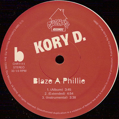 Video: Dig Of The Day: Kory D. – Blaze A Phillie  “Blaze ‘M” (1994)