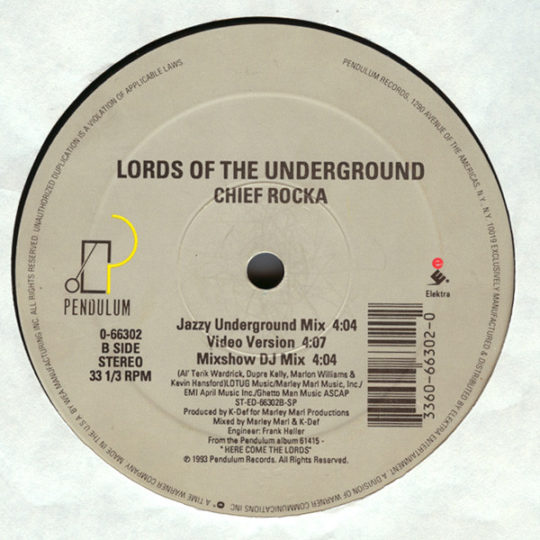 Dig Of The Day: Lords Of The Underground – Chief Rocka (Jazzy Underground mix) (1993)