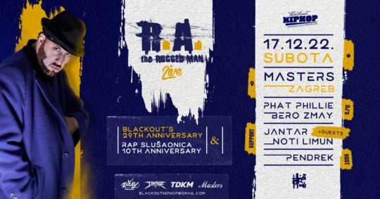 R.A. The Rugged Man u Mastersu za 29. rođendan Blackouta!