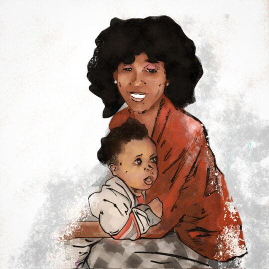 Mother & Gun Digital Artwork