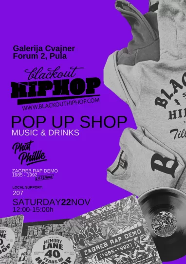 Blackout Pop Up Shop Pula Flyer
